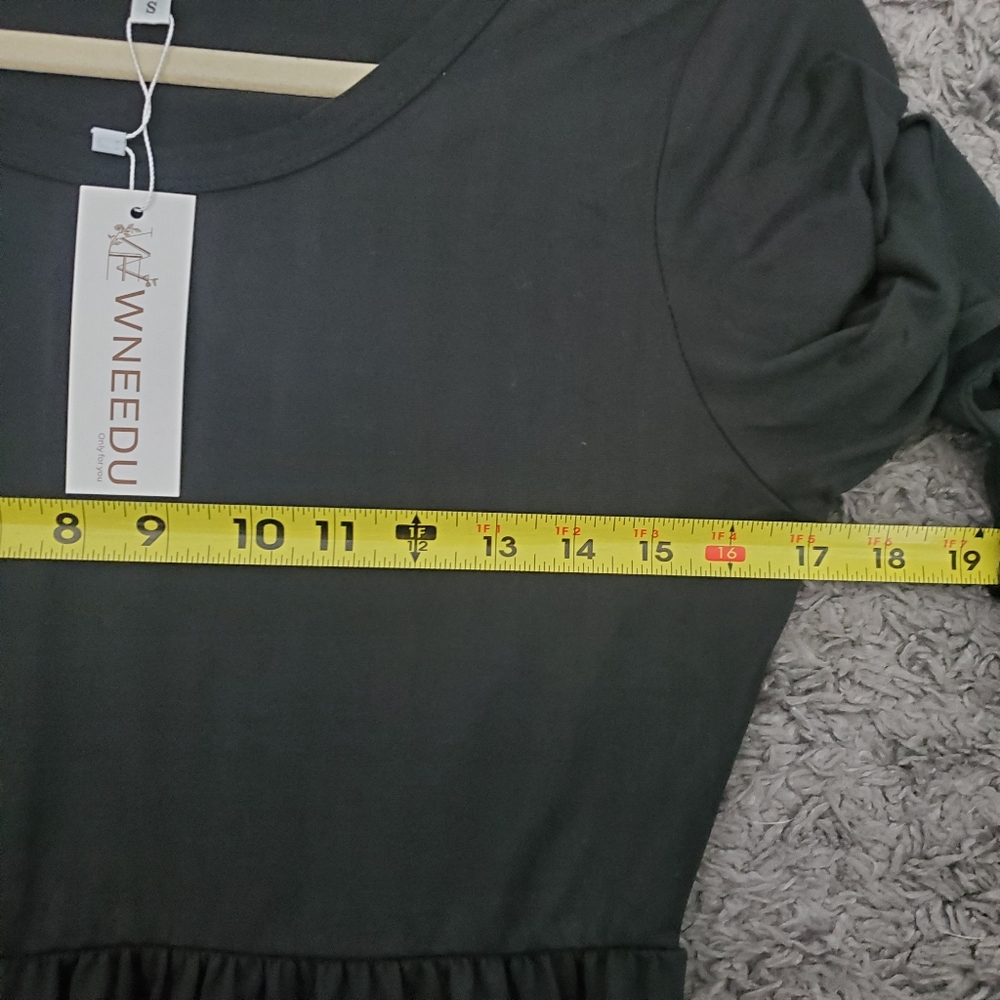 NWT Long Black‎ Long Sleeve Maxi Comfort Womans Dress Size Small  New With Tags - Picture 4 of 6